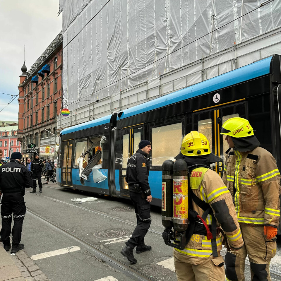 Store skader: Trikk og lastebil kolliderte