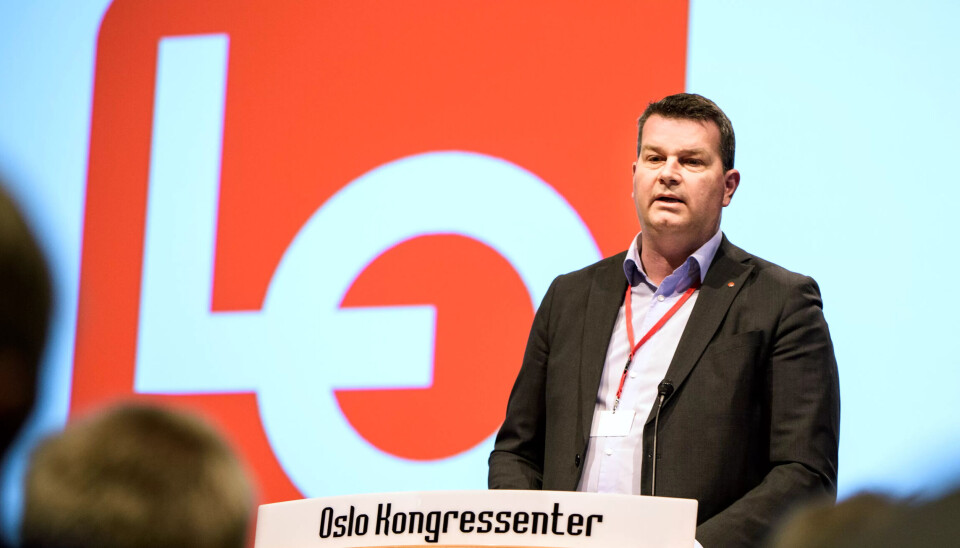 Hans-Christian Gabrielsen innledet på dagens representantskapsmøte i LO. Hans-Christian Gabrielsen innledet på dagens representantskapsmøte i LO.