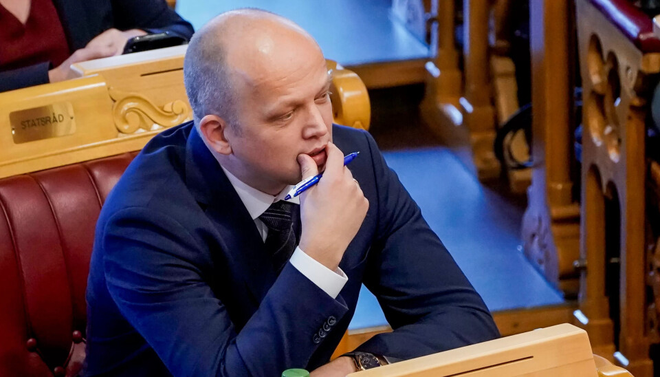 KUTTER: Finansminister Trygve Slagsvold Vedum (Sp) under framleggingen av statsbudsjettet torsdag 6. oktober. KUTTER: Finansminister Trygve Slagsvold Vedum (Sp) under framleggingen av statsbudsjettet torsdag 6. oktober.