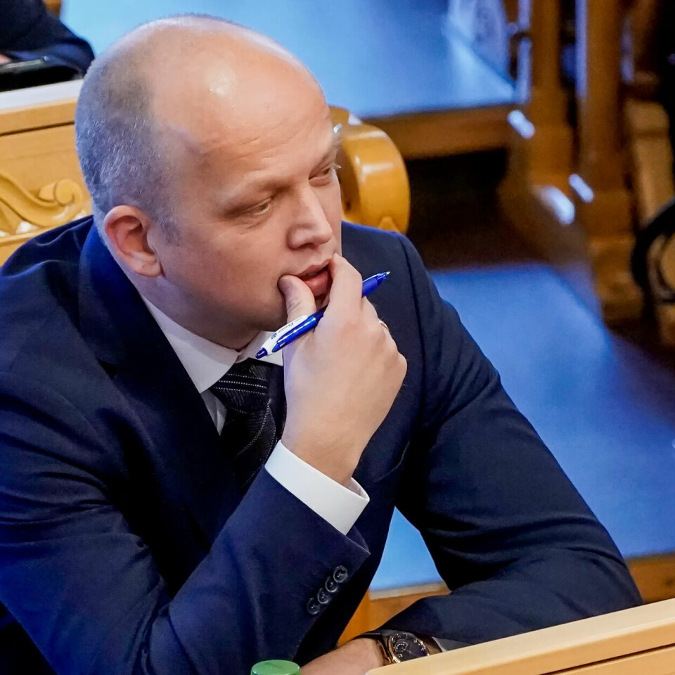 KUTTER: Finansminister Trygve Slagsvold Vedum (Sp) under framleggingen av statsbudsjettet torsdag 6. oktober. KUTTER: Finansminister Trygve Slagsvold Vedum (Sp) under framleggingen av statsbudsjettet torsdag 6. oktober.