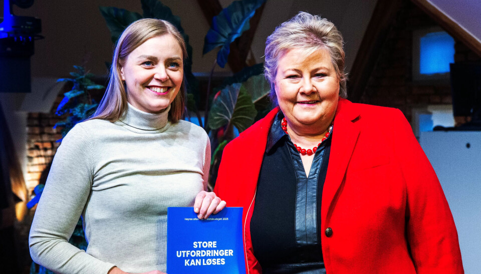 Lavere inntektsskatt og formuesskatt og mer i barnetrygd er noen av grepene i Høyres alternative budsjett, ifølge Erna Solberg og Tina Bru. Lavere inntektsskatt og formuesskatt og mer i barnetrygd er noen av grepene i Høyres alternative budsjett, ifølge Erna Solberg og Tina Bru.