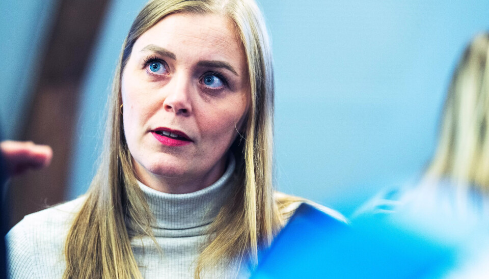 – Vi beholder et fagforeningsfradrag, men prioriterer heller skattelette til alle, sier Høyres Tina Bru. – Vi beholder et fagforeningsfradrag, men prioriterer heller skattelette til alle, sier Høyres Tina Bru.