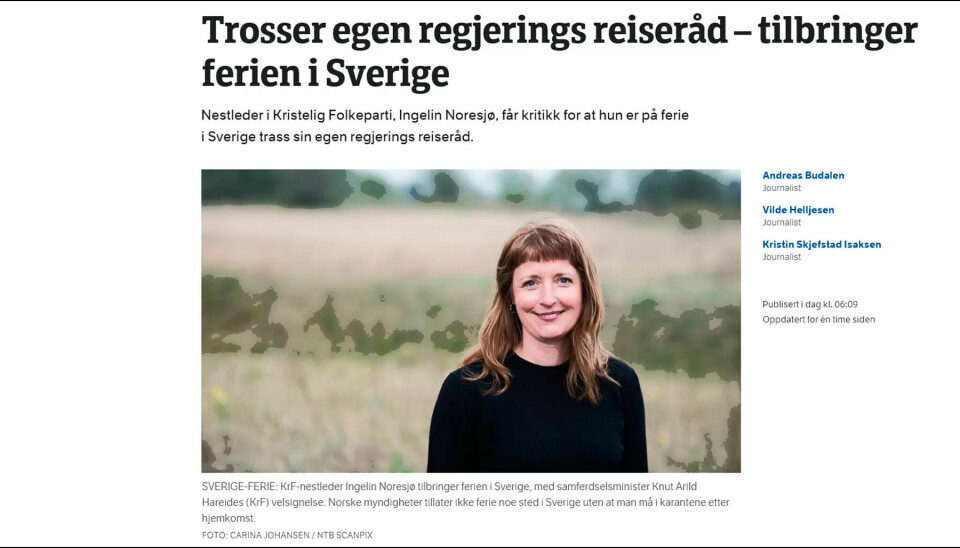 Er det rart vi får politikerforakt når en toppolitiker ikke følger egne råd om ikke å reise utenlands.