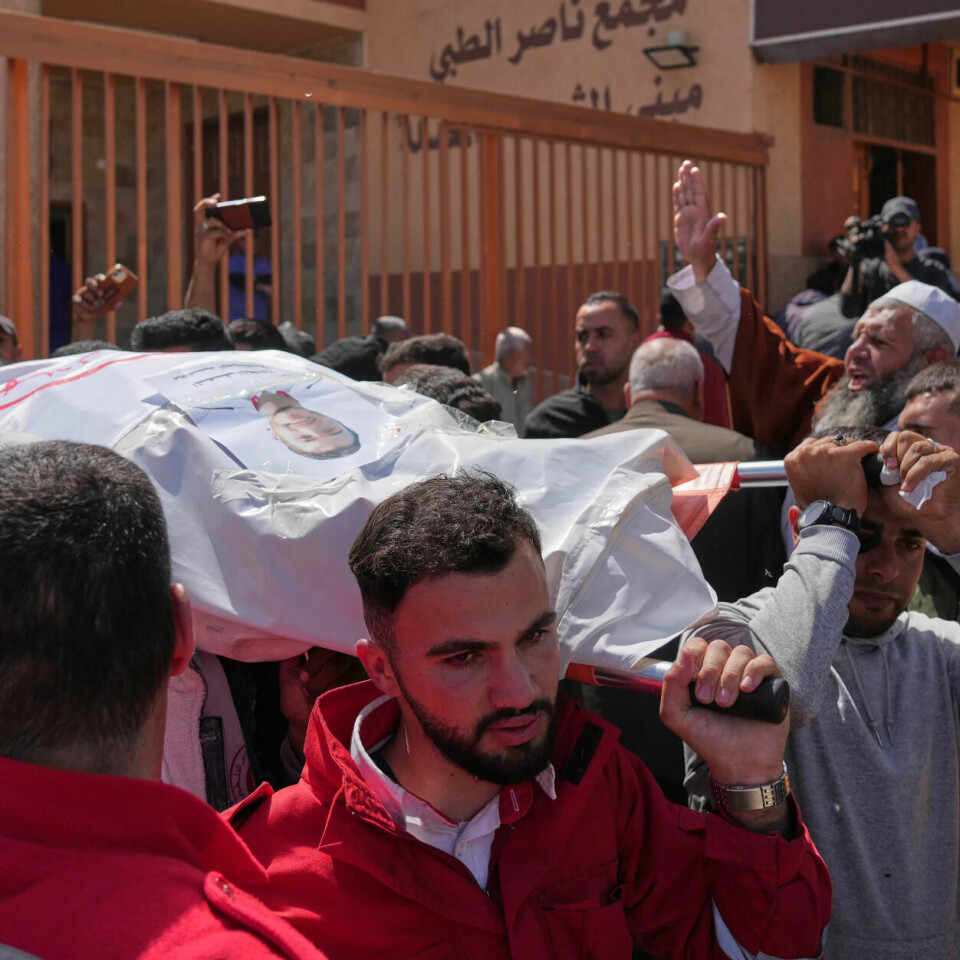 DREPT: Den 23. mars ble 15 palestinske hjelpearbeidere drept av israelske styrker i Rafah på Gazastripen. De drepte ble funnet i en massegrav en uke senere. Norske kollegaer er rystet. DREPT: Den 23. mars ble 15 palestinske hjelpearbeidere drept av israelske styrker i Rafah på Gazastripen. De drepte ble funnet i en massegrav en uke senere. Norske kollegaer er rystet.