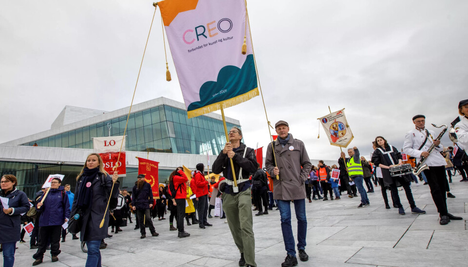 KULTURSTREIK: Fra kulturmarsjen i Oslo. KULTURSTREIK: Fra kulturmarsjen i Oslo.