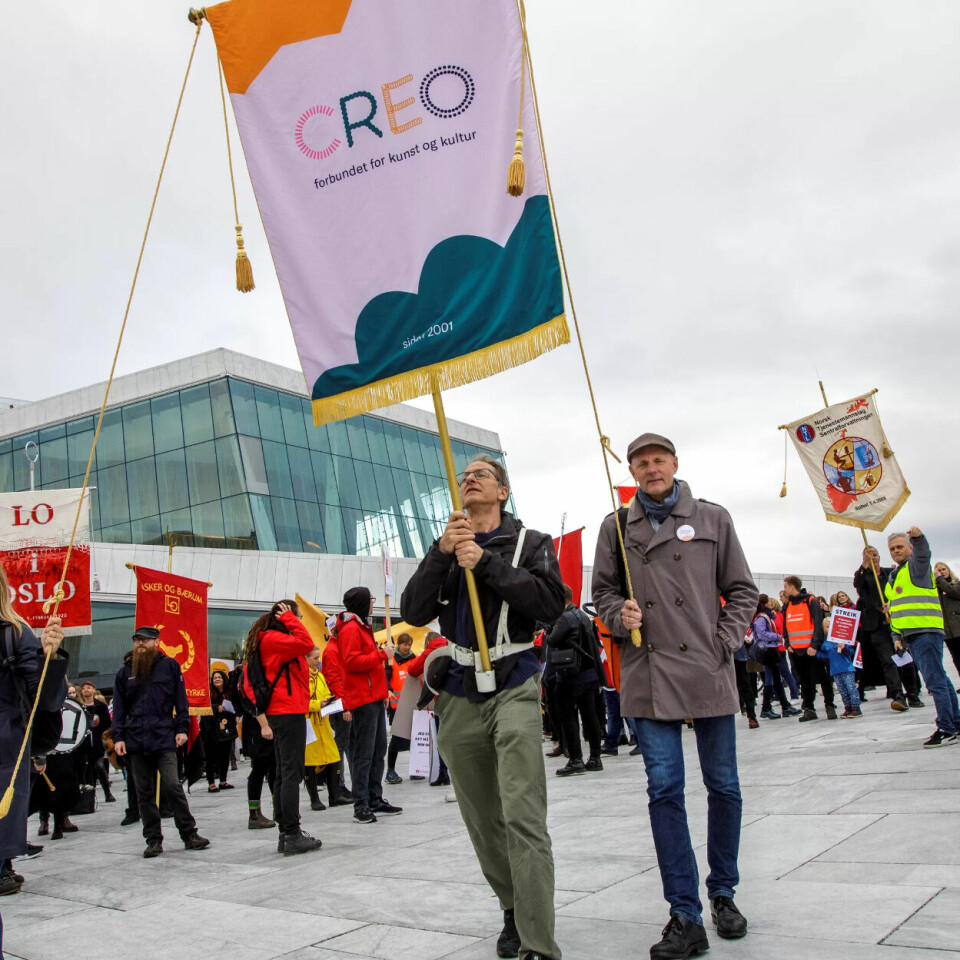 KULTURSTREIK: Fra kulturmarsjen i Oslo. KULTURSTREIK: Fra kulturmarsjen i Oslo.