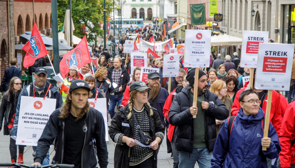 KULTURSTREIK: Fra kulturmarsjen i Oslo. KULTURSTREIK: Fra kulturmarsjen i Oslo.