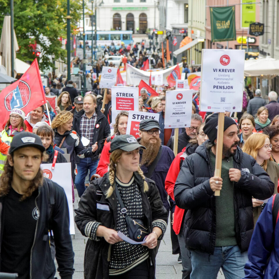 KULTURSTREIK: Fra kulturmarsjen i Oslo. KULTURSTREIK: Fra kulturmarsjen i Oslo.