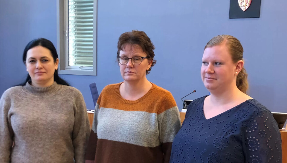 SPENTE PÅ DOMMEN: Camilla Røysland, Gunn-Evelyn Kristensen og Anna Ghazaryan ble oppsagt og gikk til sak for å få beholde jobbene sine. Det siste Fagforbundet-medlemmet som er med på søksmålet var ikke til stede da bildet ble tatt. SPENTE PÅ DOMMEN: Camilla Røysland, Gunn-Evelyn Kristensen og Anna Ghazaryan ble oppsagt og gikk til sak for å få beholde jobbene sine. Det siste Fagforbundet-medlemmet som er med på søksmålet var ikke til stede da bildet ble tatt.