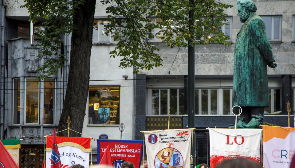 KULTURSTREIK: Fra kulturmarsjen i Oslo. KULTURSTREIK: Fra kulturmarsjen i Oslo.