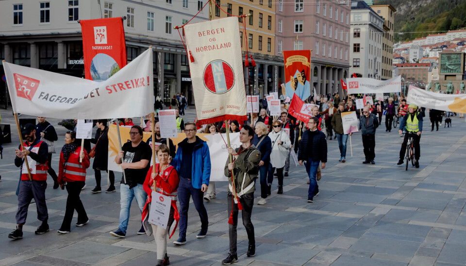 KULTURSTREIK: Fra kulturmarsjen i Bergen. KULTURSTREIK: Fra kulturmarsjen i Bergen.