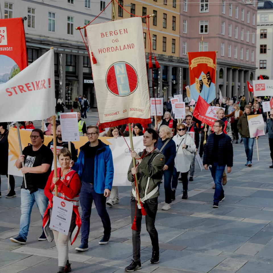 KULTURSTREIK: Fra kulturmarsjen i Bergen. KULTURSTREIK: Fra kulturmarsjen i Bergen.