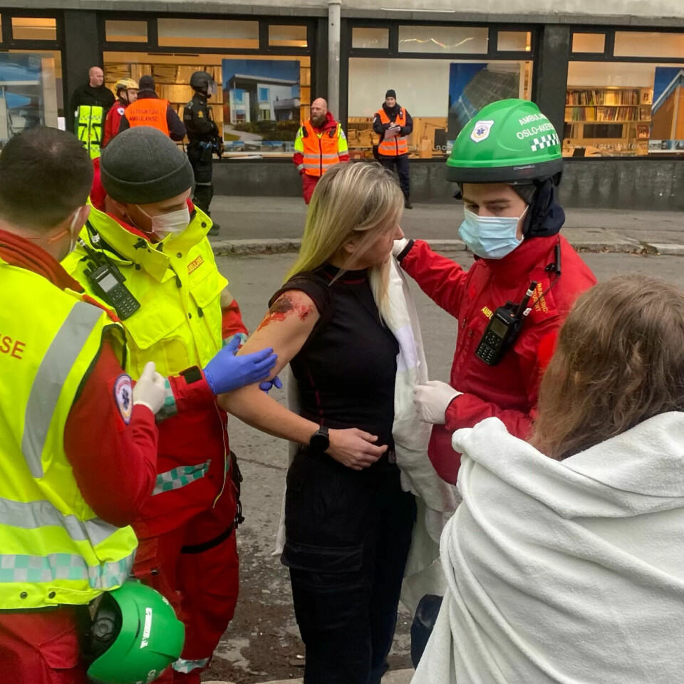 SAMHANDLING: Under dagens terrorøvelse i Oslo øvde nødetatene på samhandling. SAMHANDLING: Under dagens terrorøvelse i Oslo øvde nødetatene på samhandling.