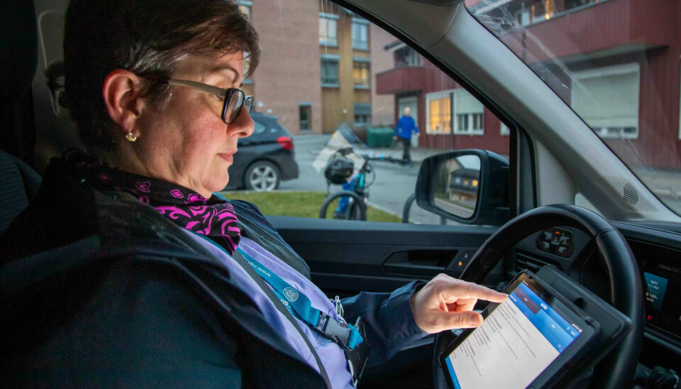 I RUTE: Jorun Jensen er glad for at kjøretida er inkludert i arbeidsruta I RUTE: Jorun Jensen er glad for at kjøretida er inkludert i arbeidsruta