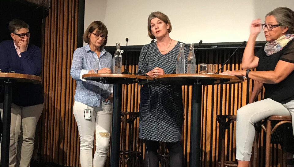 I PANELET: (fra venstre) Gro Linstad, Unio-nestleder Solveig Kopperstad Bratseth, Else Leona McClimans fra Advokatforeningen og Randi Røvik fra Fagforbundet I PANELET: (fra venstre) Gro Linstad, Unio-nestleder Solveig Kopperstad Bratseth, Else Leona McClimans fra Advokatforeningen og Randi Røvik fra Fagforbundet