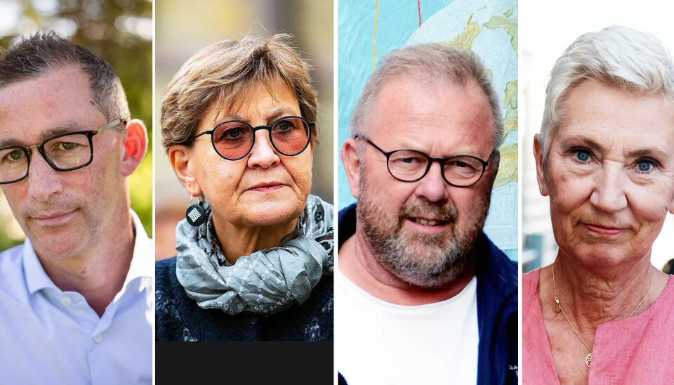 Forbundsleder Christopher Beckham i Handel og Kontor, forbundsleder Mette Nord i Fagforbundet, forbundsleder Jan Olav Andersen i El og IT-forbundet og LO-leder Peggy Hessen Følsvik. Forbundsleder Christopher Beckham i Handel og Kontor, forbundsleder Mette Nord i Fagforbundet, forbundsleder Jan Olav Andersen i El og IT-forbundet og LO-leder Peggy Hessen Følsvik.