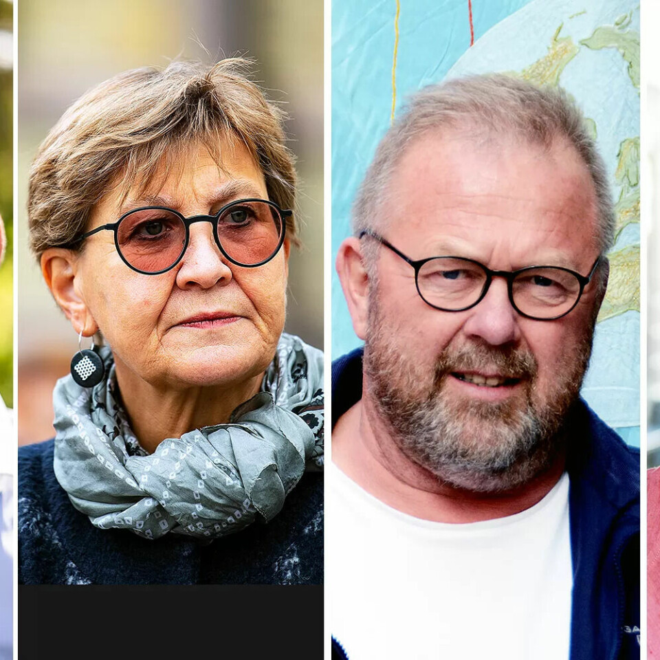 Forbundsleder Christopher Beckham i Handel og Kontor, forbundsleder Mette Nord i Fagforbundet, forbundsleder Jan Olav Andersen i El og IT-forbundet og LO-leder Peggy Hessen Følsvik. Forbundsleder Christopher Beckham i Handel og Kontor, forbundsleder Mette Nord i Fagforbundet, forbundsleder Jan Olav Andersen i El og IT-forbundet og LO-leder Peggy Hessen Følsvik.