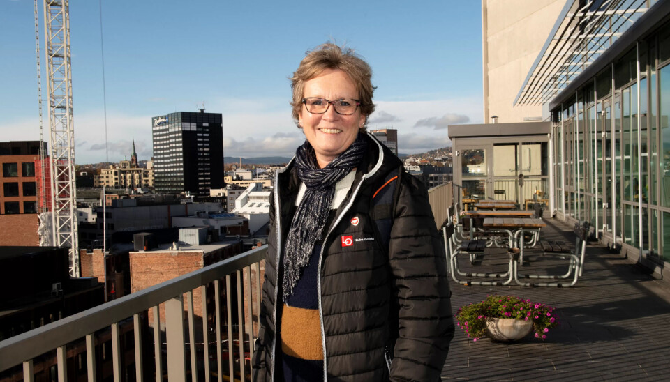 Nina Jeppesen Johnsgård, hovedtillitsvalgt Skedsmo, er fornøyd med at 1.100 kontoransatte i Lillestrøm kommune får betalt spisepause. Her hos Fagforbundet i Keysers gate i Oslo. Nina Jeppesen Johnsgård, hovedtillitsvalgt Skedsmo, er fornøyd med at 1.100 kontoransatte i Lillestrøm kommune får betalt spisepause. Her hos Fagforbundet i Keysers gate i Oslo.