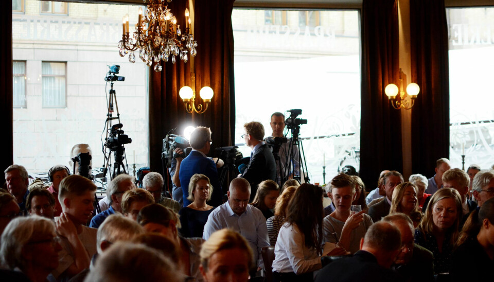 MEDIA: Mange journalister ville ha med seg det mange kaller «starten på valgkampdebattene». MEDIA: Mange journalister ville ha med seg det mange kaller «starten på valgkampdebattene».