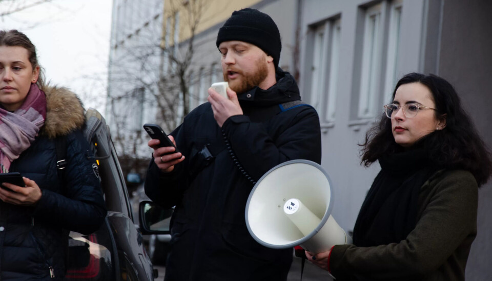 STARTER: Thomas Tallaksen som jobber i Fagforbundet fikk med seg alle ungdomspartiene, en rekke fagforbund og organisasjoner som Norsk Folkehjelp på støttemarkeringen for Ukraina. STARTER: Thomas Tallaksen som jobber i Fagforbundet fikk med seg alle ungdomspartiene, en rekke fagforbund og organisasjoner som Norsk Folkehjelp på støttemarkeringen for Ukraina.