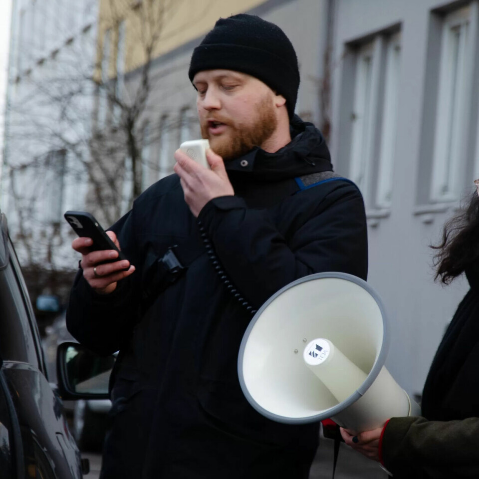 STARTER: Thomas Tallaksen som jobber i Fagforbundet fikk med seg alle ungdomspartiene, en rekke fagforbund og organisasjoner som Norsk Folkehjelp på støttemarkeringen for Ukraina. STARTER: Thomas Tallaksen som jobber i Fagforbundet fikk med seg alle ungdomspartiene, en rekke fagforbund og organisasjoner som Norsk Folkehjelp på støttemarkeringen for Ukraina.