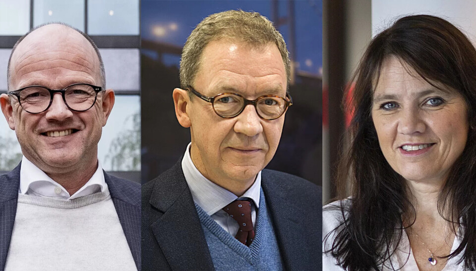 TJENER FETT: Ole Erik Almlid i NHO (f.v.), Idar Kreutzer i Finans Norge og Anne-Kari Bratten i Spekter får flere millioner kroner inn på lønnskontoene hvert år. TJENER FETT: Ole Erik Almlid i NHO (f.v.), Idar Kreutzer i Finans Norge og Anne-Kari Bratten i Spekter får flere millioner kroner inn på lønnskontoene hvert år.