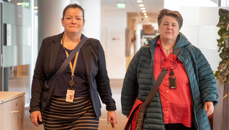 LEDELSEN: Nestleder Cathrine Ertsås og leder Gerd Øiahals i Fagforbundet Post og finans leder forhandlingene fra de ansattes side. LEDELSEN: Nestleder Cathrine Ertsås og leder Gerd Øiahals i Fagforbundet Post og finans leder forhandlingene fra de ansattes side.