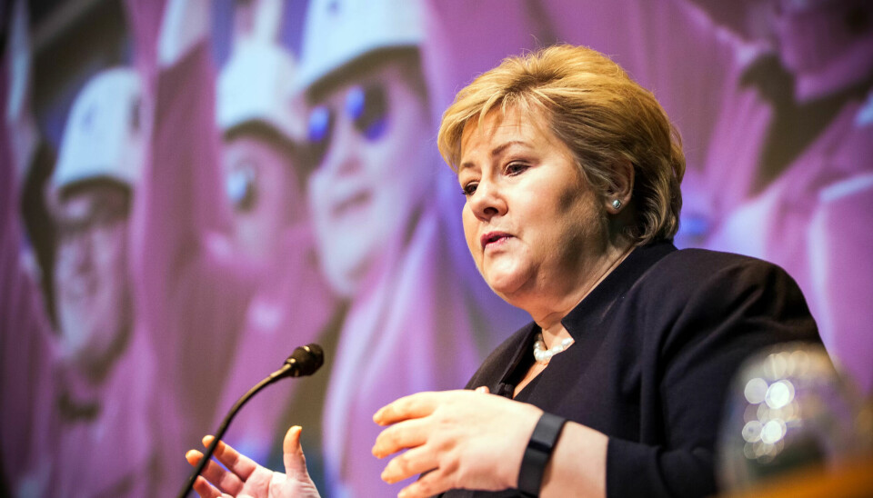 BEVIIST: Erna Solberg og høyresiden er svært bevisste i sine valg av ord, ifølge artikkelforfatteren. BEVIIST: Erna Solberg og høyresiden er svært bevisste i sine valg av ord, ifølge artikkelforfatteren.