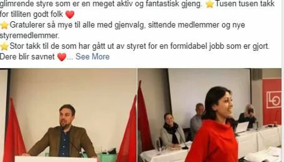DELTE: Etter at Fauzia Hussain-Wiik (39) ble valgt til ny LO-leder i Bergen, delte hun det på Facebook-siden sin. DELTE: Etter at Fauzia Hussain-Wiik (39) ble valgt til ny LO-leder i Bergen, delte hun det på Facebook-siden sin.