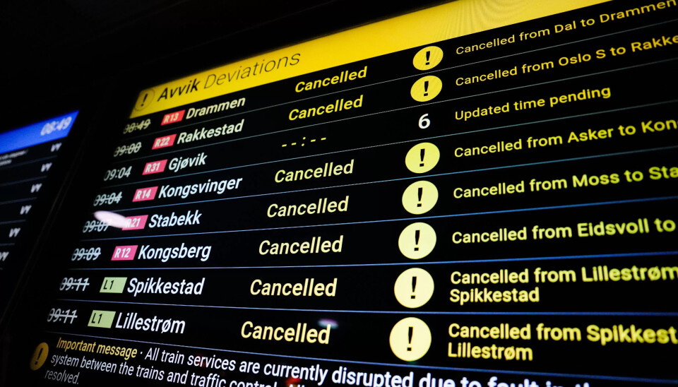 STANS: Absolutt alle tog i hele Norge stod stille første juledag. STANS: Absolutt alle tog i hele Norge stod stille første juledag.