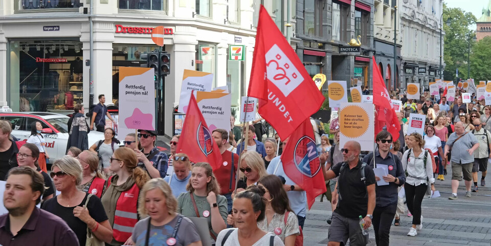 PENSJON: Kulturarbeidere fra NTL, Creo og Fagforbundet streiket for pensjonen sin i fjor. PENSJON: Kulturarbeidere fra NTL, Creo og Fagforbundet streiket for pensjonen sin i fjor.