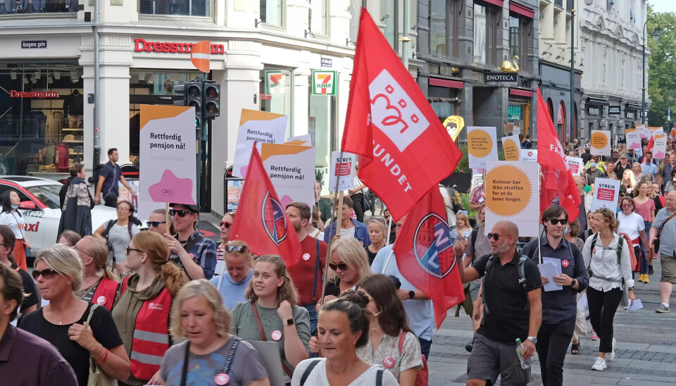 PENSJON: Kulturarbeidere fra NTL, Creo og Fagforbundet streiket for pensjonen sin i fjor. PENSJON: Kulturarbeidere fra NTL, Creo og Fagforbundet streiket for pensjonen sin i fjor.