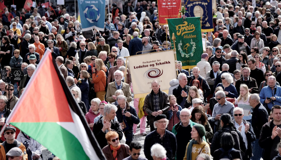 1. mai-markeringen 2022 på Youngstorget i Oslo. (Arkivfoto) 1. mai-markeringen 2022 på Youngstorget i Oslo. (Arkivfoto)