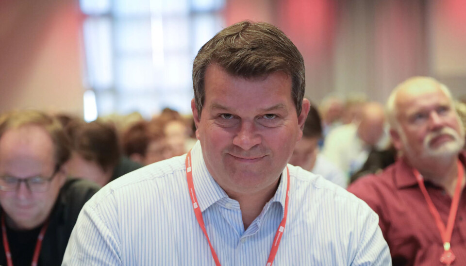 Hans Christian Gabrielsen på Fagforbundets landetsmøte Hans Christian Gabrielsen på Fagforbundets landetsmøte
