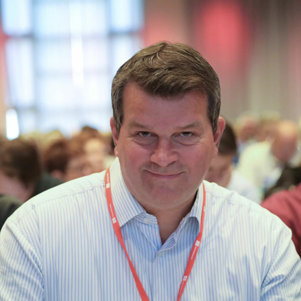 Hans Christian Gabrielsen på Fagforbundets landetsmøte Hans Christian Gabrielsen på Fagforbundets landetsmøte