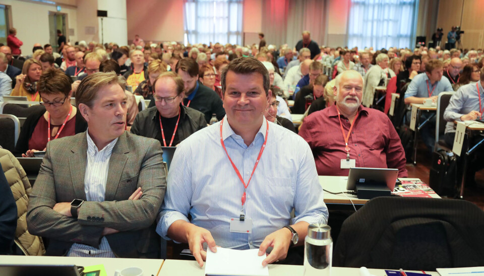 Hans Christian Gabrielsen på Fagforbundets landetsmøte Hans Christian Gabrielsen på Fagforbundets landetsmøte