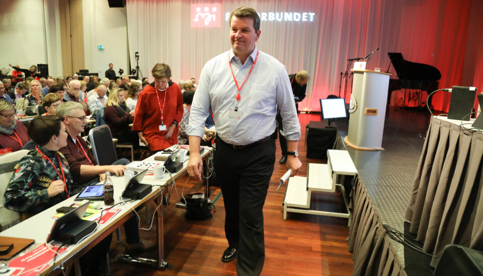 Hans Christian Gabrielsen på Fagforbundets landetsmøte Hans Christian Gabrielsen på Fagforbundets landetsmøte