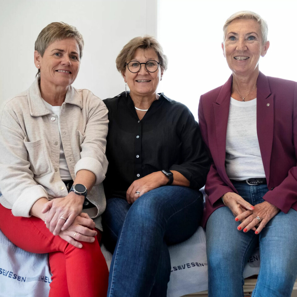 Hovedtillitsvalgt Bente Fagerli sammen med Mette Nord, leder i Fagforbundet og LO-leder Peggy Hessen Følsvik. Hovedtillitsvalgt Bente Fagerli sammen med Mette Nord, leder i Fagforbundet og LO-leder Peggy Hessen Følsvik.