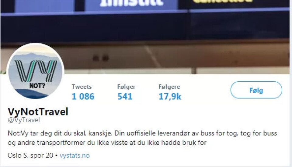 Slik er Jonas Ali Ghanizadans introduksjon til tullekontoen han opprettet på Twitter. Slik er Jonas Ali Ghanizadans introduksjon til tullekontoen han opprettet på Twitter.