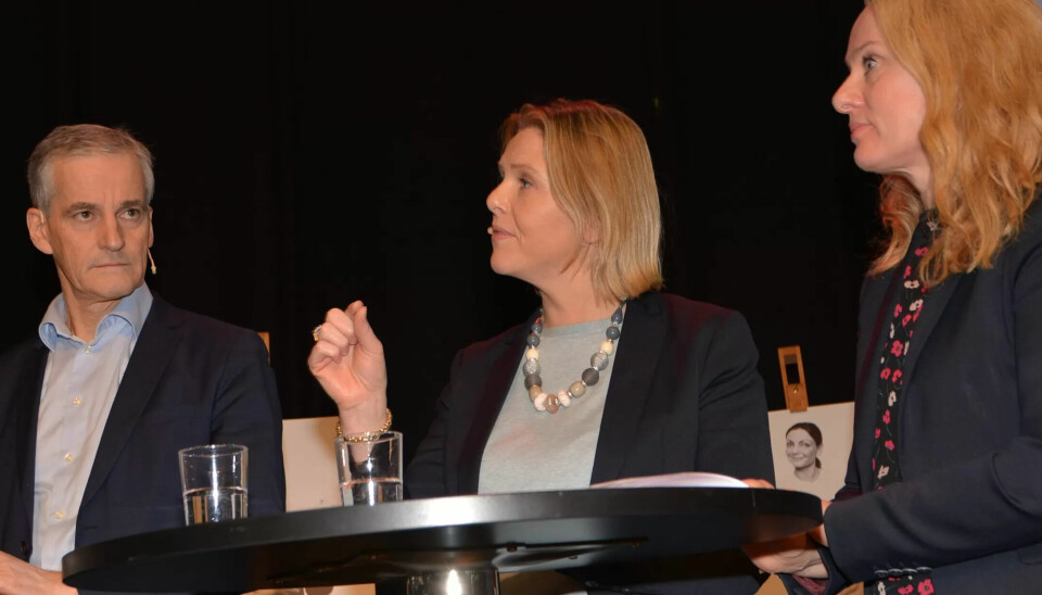 Det gikk hett for seg mellom Jonas Gahr Støre (fra venstre), Sylvi Listhaug og Anniken Hauglie. Det gikk hett for seg mellom Jonas Gahr Støre (fra venstre), Sylvi Listhaug og Anniken Hauglie.