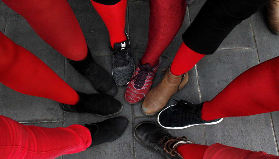 DEMONSTRERER: Kvinnene i Fagforbundet vil ikke ha noe av at kvinners rettigheter blir solgt for makt. DEMONSTRERER: Kvinnene i Fagforbundet vil ikke ha noe av at kvinners rettigheter blir solgt for makt.