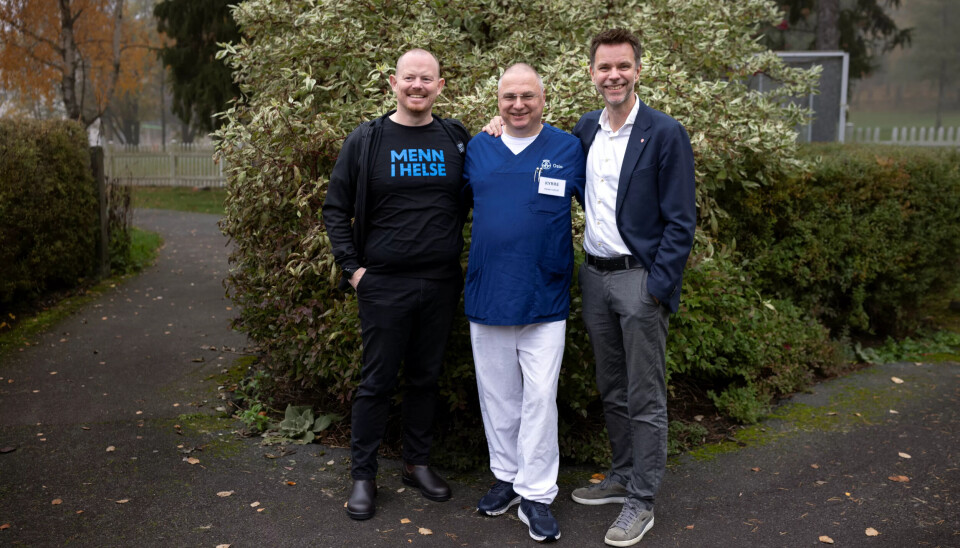 Fra venstre: Fylkeskoordinator for Menn i helse Odd Sveli, helserekrutt Kyrre Ødegaard og stortingsrepresentant Truls Vasvik (Arbeiderpartiet). Fra venstre: Fylkeskoordinator for Menn i helse Odd Sveli, helserekrutt Kyrre Ødegaard og stortingsrepresentant Truls Vasvik (Arbeiderpartiet).