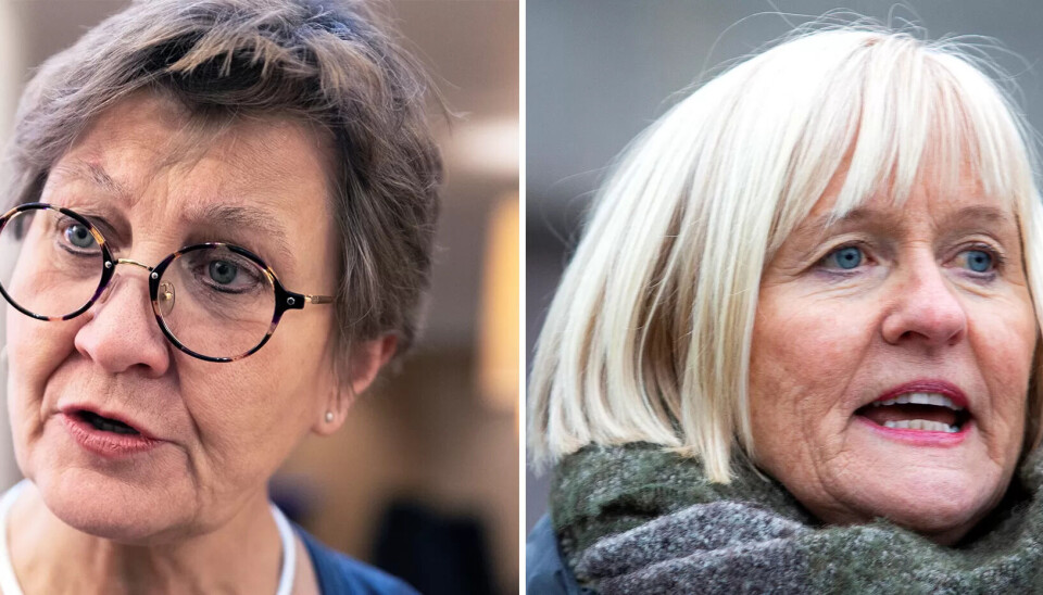I KLINSJ: Unio-leiar Ragnhild Lied (til høgre) svarer på påstander frå Fagforbundet-leiar Mette Nord. I KLINSJ: Unio-leiar Ragnhild Lied (til høgre) svarer på påstander frå Fagforbundet-leiar Mette Nord.