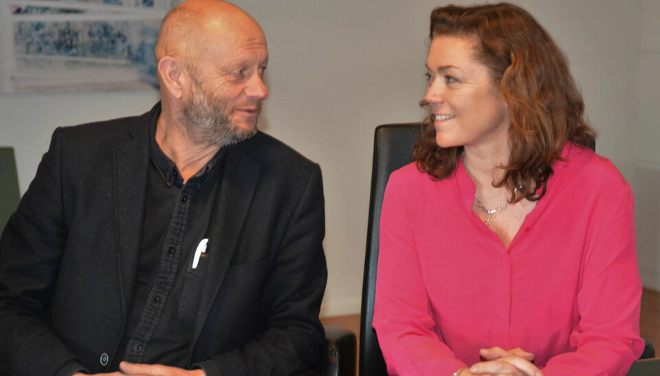 Norsk Industris Stein Lier-Hansen (t.v.) og NHOs Kristin Skogen Lund er vel forlikte foran vårens tariffoppgjør. Norsk Industris Stein Lier-Hansen (t.v.) og NHOs Kristin Skogen Lund er vel forlikte foran vårens tariffoppgjør.