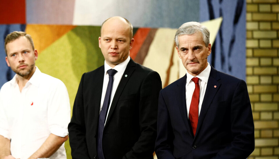 Audun Lysbakken (SV), Trygve Slagsvold Vedum (Sp) og Jonas Gahr Støre (Ap) kan glede seg over tilskudd fra LO. Audun Lysbakken (SV), Trygve Slagsvold Vedum (Sp) og Jonas Gahr Støre (Ap) kan glede seg over tilskudd fra LO.