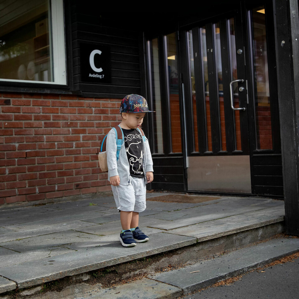 Kayden (2) har til nå bare opplevd livet under pandemien. Nå skal han begynne i barnehagen. Kayden (2) har til nå bare opplevd livet under pandemien. Nå skal han begynne i barnehagen.