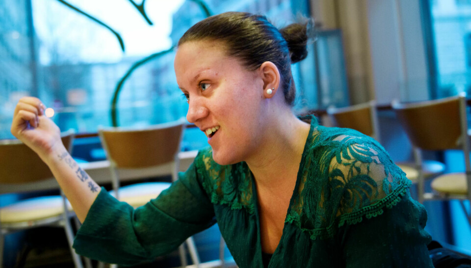 SKUFFET: Christina Beck Jørgensen fra ungdomsutvalget i Fagforbundet Elverum fremmet forslag om at de ikke skulle bruke medlemmenes penger på alkohol. Men fikk ikke flertallet med seg. SKUFFET: Christina Beck Jørgensen fra ungdomsutvalget i Fagforbundet Elverum fremmet forslag om at de ikke skulle bruke medlemmenes penger på alkohol. Men fikk ikke flertallet med seg.