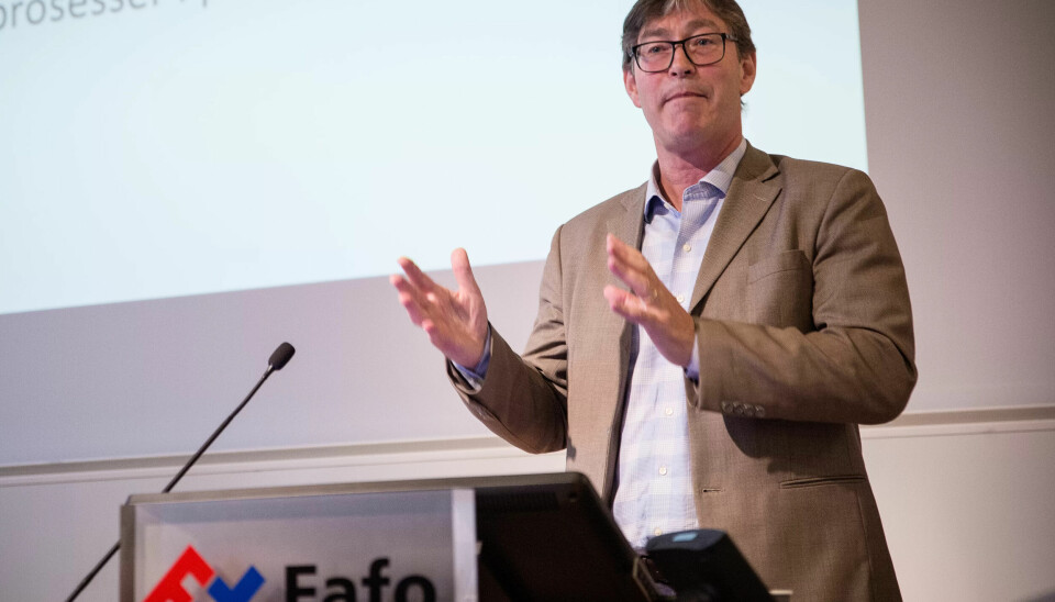 VIL VOKSE: Jon Hippe, leder for offentlig sektor i Storebrand, forventer at ti eller flere kommuner åpner for anbudsprosesser i løpet av året. Bildet er tatt da Hippe arbeidet i Fafo. VIL VOKSE: Jon Hippe, leder for offentlig sektor i Storebrand, forventer at ti eller flere kommuner åpner for anbudsprosesser i løpet av året. Bildet er tatt da Hippe arbeidet i Fafo.