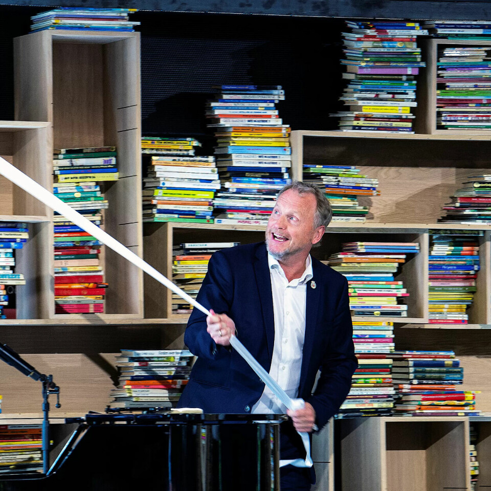 STOR SNOR: Kronprins Håkon (t.h.) og Oslos byrådsleder Raymond Johansen sto for åpningen av biblioteket. STOR SNOR: Kronprins Håkon (t.h.) og Oslos byrådsleder Raymond Johansen sto for åpningen av biblioteket.