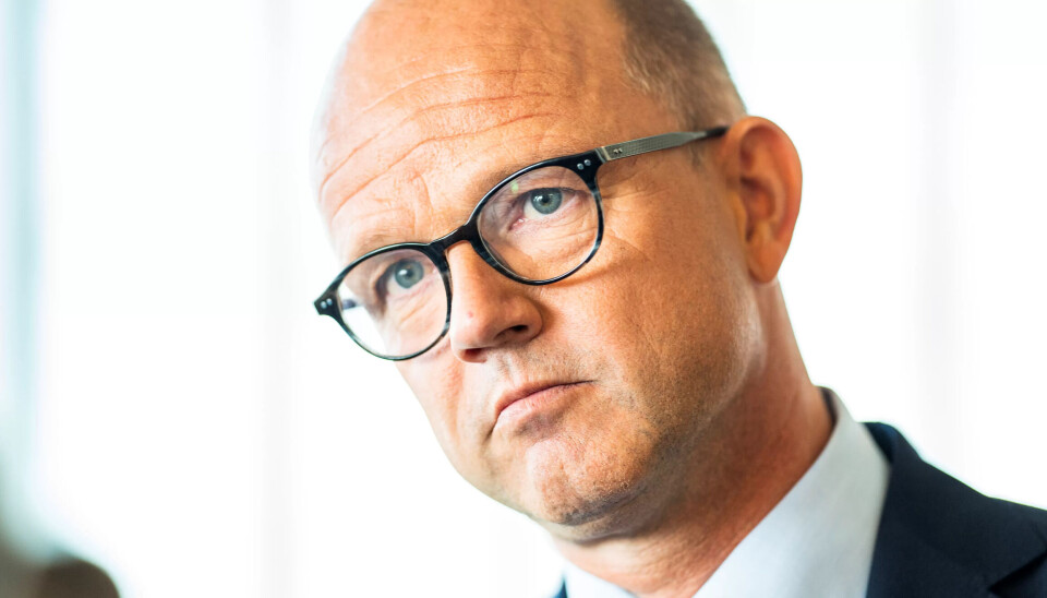NHO-direktør Ole Erik Almlid etter debatten om jobbskaping og bærekraft under NHOs lansering av «Neste Trekk – veikart for fremtidens næringsliv». NHO-direktør Ole Erik Almlid etter debatten om jobbskaping og bærekraft under NHOs lansering av «Neste Trekk – veikart for fremtidens næringsliv».
